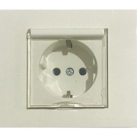 Ovivo Grano Beyaz Kapaklı Çerçeveli Topraklı Priz