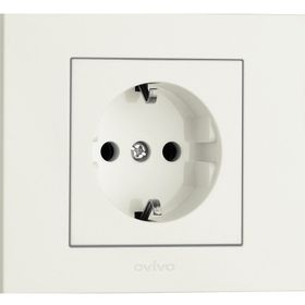 Ovivo Grano Natural Beyaz Renk Çerçeve Dahil 12 Adet Topraklı Priz
