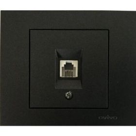Ovivo Grano Siyah Renk Çerçeve Dahil 1 Adet Numeris Telefon Prizi