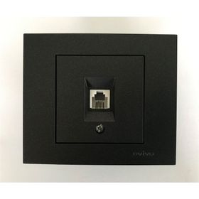 Ovivo Grano Siyah Renk Çerçeve Dahil 10 Adet Numeris Telefon Prizi