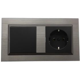 Ovivo Quantum Bakır Renk Anahtar + Topraklı Priz İkili Set