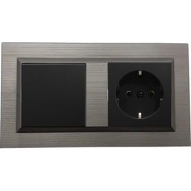 Ovivo Quantum Bakır Renk Anahtar + Topraklı Priz İkili Set