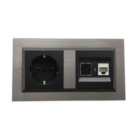 Ovivo Quantum Bakır Renk Cat3 Telefon + Topraklı Priz İkili Set
