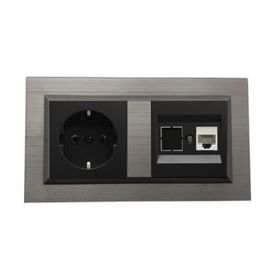 Ovivo Quantum Bakır Renk Cat3 Telefon + Topraklı Priz İkili Set