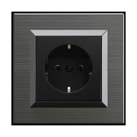 Ovivo Quantum Manyetik Gri 4 Adet Çerçeve Topraklı Priz