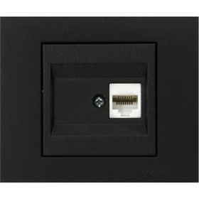 Ovivo RJ45-CAT6 Grano Siyah Data Prizi Jaklı Çerçeve