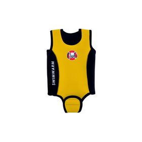 Owli Sarı Siyah Swimwarm Üşütmeyen Bebek Mayosu