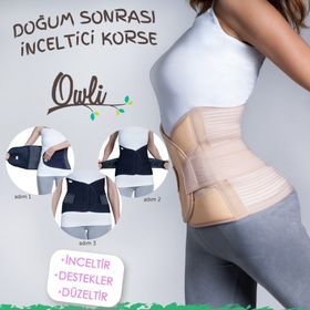 Owli Siyah Doğum Sonrası İnceltici Korse