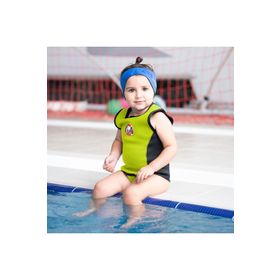 Owli Swimwarm Neon Sarı-Siyah Üşütmeyen Bebek Mayosu