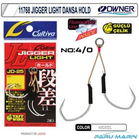 Owner 11768 Cultiva Jigger Light Dansa Hold 4/0 2 Adet Jig İğnesi