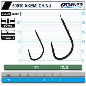 Owner 50010 No:4 Siyah Tırnaklı Yem Olta İğnesi
