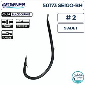 Owner 50173 2 Seigo BH Siyah Tırnaklı 9 Adet Çapraz Olta İğnesi