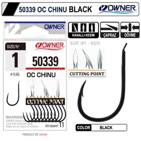 Owner 50339 No:2-0 Siyah Çarpraz Dövme Olta İğnesi