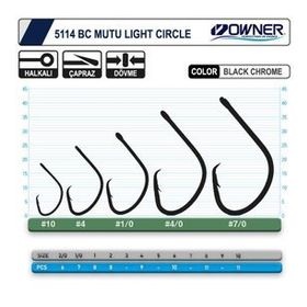 Owner 5114 Mutu Light Black Chrome Japon İğne