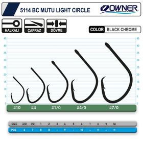 Owner 5114 Mutu Light Black Chrome Japon İğne