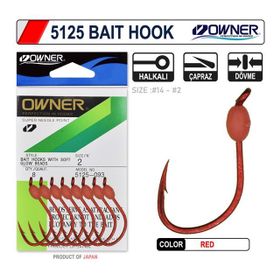 Owner 5125 Walleye Bait Hook Red İğne