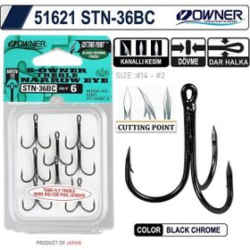 Owner 51621 STN-36 Black Chrome Üçlü İğne
