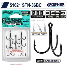 Owner 51621 STN-36 Black Chrome Üçlü İğne