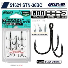 Owner 51621 STN-36 Black Chrome Üçlü İğne
