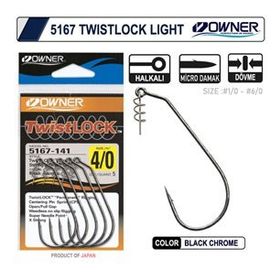 Owner 5167 Twistlock Light Black Chrome İğne