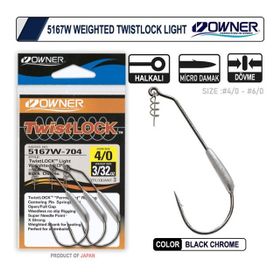 Owner 5167W Weighted Twistlock Light Black Chrome İğne