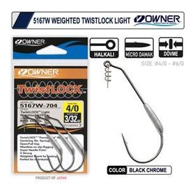 Owner 5167W Weighted Twistlock Light Black Chrome İğne