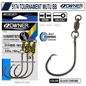 Owner 5174BB Tournament Mutu 5 0 Bilyalı Fırdöndülü Big Game İğne