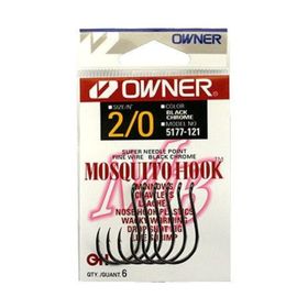 Owner 5177 Mosquito Hook Black Chrome Olta İğnesi