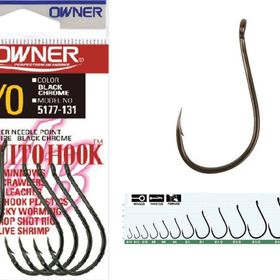 Owner 5177 Mosquito Hook Black Chrome Olta İğnesi
