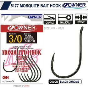 Owner 5177 No:8 Mosquito Hook Black Chrome Sinek İğne