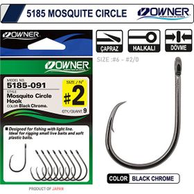 Owner 5185 2-0 Mosquito Circle Black Chrome Sinek İğne