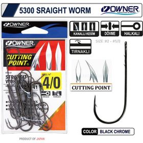 Owner 5300 4-0 Straight Shank Black Chrome İğne