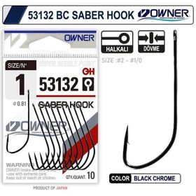Owner 53132 Saber Hook Black Chrome Japon İğne