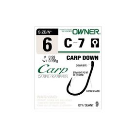 Owner 53267 C-7 Carp Down Black Chrome Sazan İğnesi