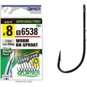 Owner 56538 12 Worm Bh-Sproat Black Chrome İğne