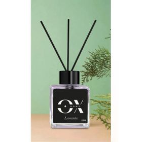 Ox Home 100 ml Lavanta Kokulu Kare Şişe Bambu Siyah Çubuk Oda Kokusu