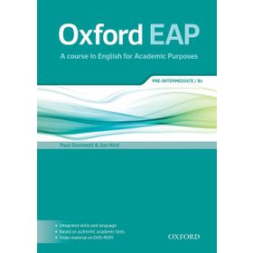 Oxford EAP: Pre-Intermediate B1: Student's Book and DVD-ROM Pack Paperback Collectif