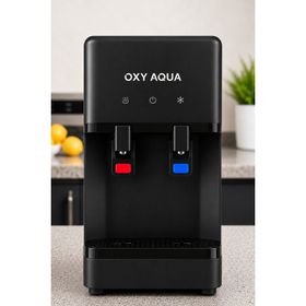 Oxy Aqua Petra Tezgah Üstü Sıcak Soğuk Su Çıkışlı Arıtmalı Siyah Su Sebili