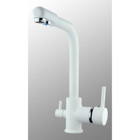 Oxygen Water 3 Yollu Arıtmalı Beyaz Mutfak Eviye Bataryası