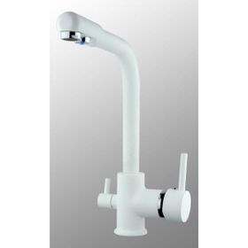 Oxygen Water 3 Yollu Arıtmalı Beyaz Mutfak Eviye Bataryası