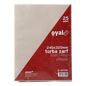 Oyal 240 x 320 mm Kraft 90 gr 25'li Torba Zarf