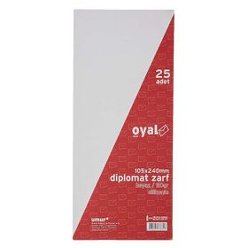 Oyal 25'li Beyaz Diplomat Zarf