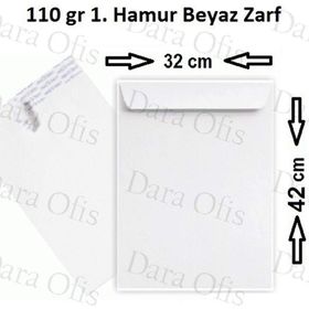 Oyal 32x42 cm Beyaz 110 gr Silikonlu 250'li Paket Torba Zarf