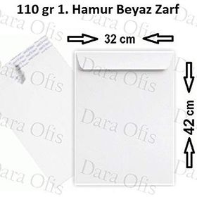 Oyal 32x42 cm Beyaz 110 gr Silikonlu 250'li Paket Torba Zarf