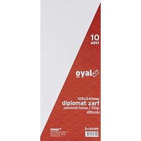 Oyal Extra Beyaz Silikonlu Pencereli 10.5x24 110 gr Diplomat Zarf