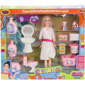 Oydaş 02452 Cindy Doll Bebek Lavabo ve Temizlik Seti