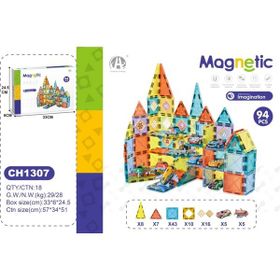 Oydaş Oyuncak 03-Ch1307 94 Parça 5,5 cm Manyetik Bloklar