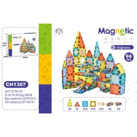 Oydaş Oyuncak 03-Ch1307 94 Parça 5,5 cm Manyetik Bloklar