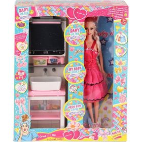 Oydaş Oyuncak OYD-02390 Bebek ve Aynalı Lavabo Oyun Seti