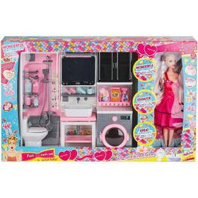 Oydaş Oyuncak OYD-02393 Bebek ile Banyo Seti Oyun Zamanı